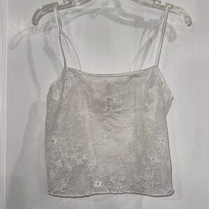 NWOT SKIMS Ultra Fine Lace Cami (White)